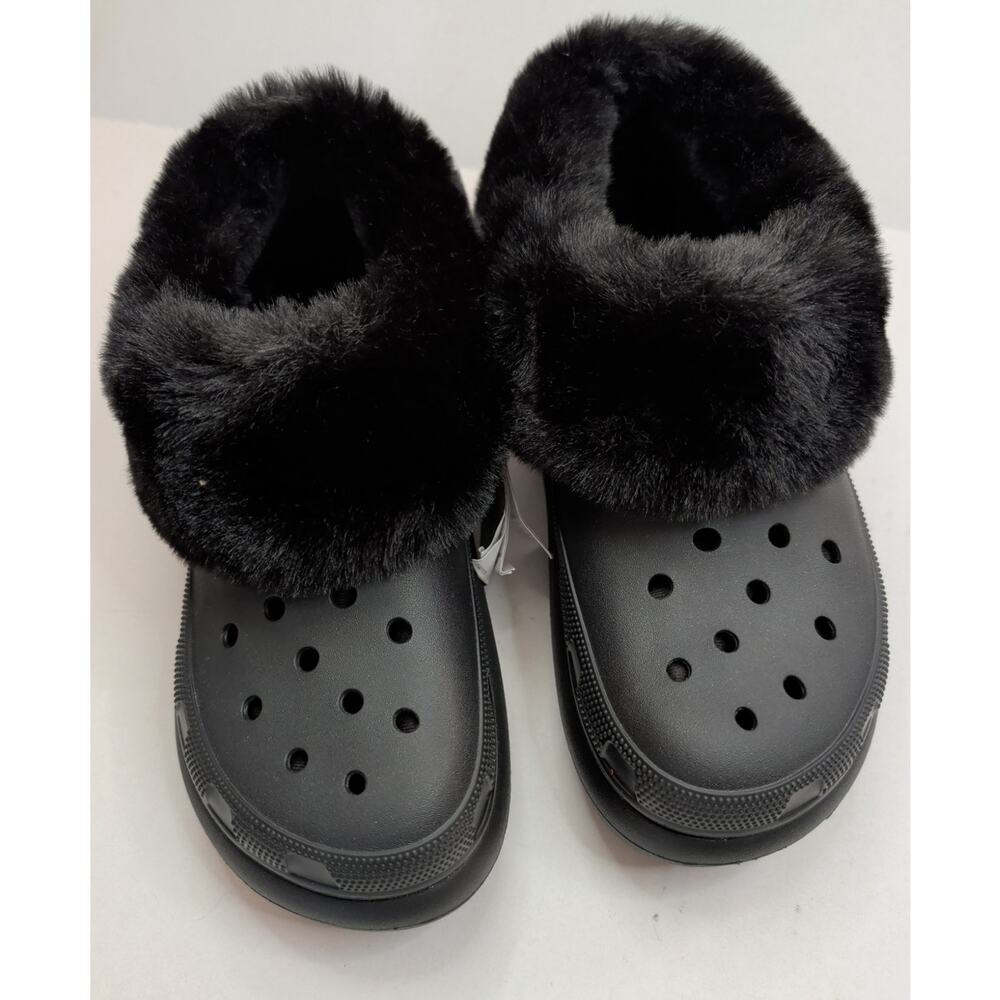 New CROCS Women's CLASSIC FUREVER CRUSH Black 208446-001 US W 11 M 9